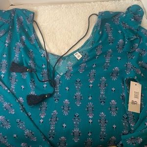 Bohemian style BP teal top
